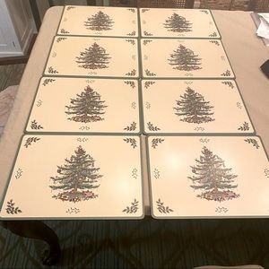 Pimpernel Christmas placemats, Spode Christmas Tree design, set of 8